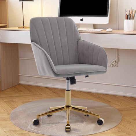Chaise de bureau pivotante et réglable en hauteur pour la maison et la chambre — Chaise pivotante ergonomique avec dossier, adaptée à une position assise prolongée.
