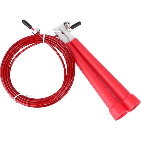 Corde À Sauter - Câble En Acier Réglable - Poignées Rotation 90 Degrés - Pour Fitness Et Cardio - 1 Pièce (1/5)