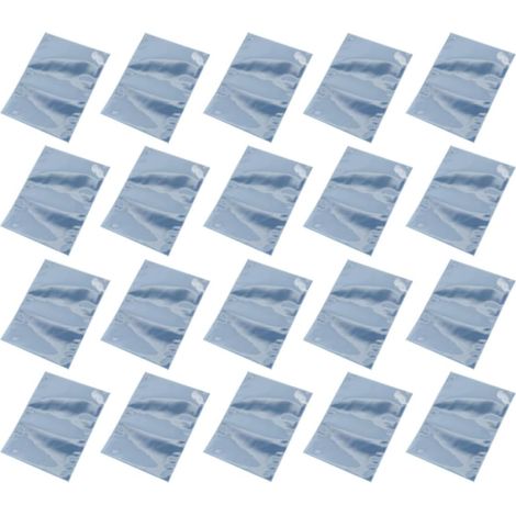 Paquet de Blindage Antistatique PE Bleu Translucide Auto-adhésif pour Composants Électroniques, Protection pour Cartes Mères, Lot de 100 Pièces (1/5)