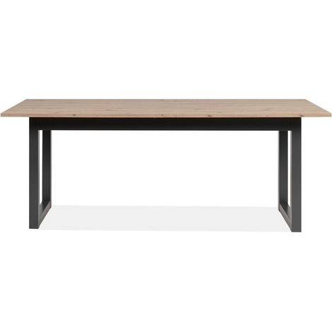 Tavolo allungabile Denver 80C in piano quercia e struttura antracite 200x75x90 cm. (1/5)