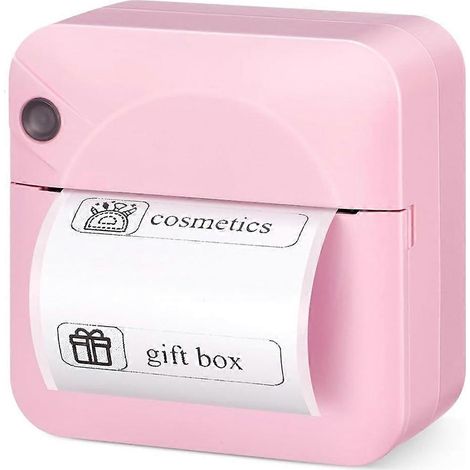 Étiqueteuse portable avec ruban, imprimante thermique d'étiquettes sans fil, mini-imprimante d'autocollants pour notes, agenda, mémos, photos et études. (1/5)