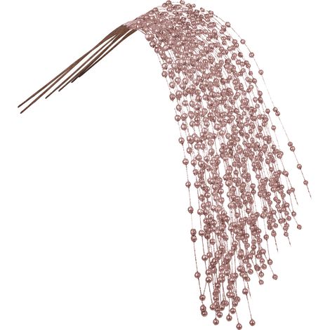 Glitzernder Beerenzweig, künstliche Beerendekoration für Wohnzimmer, Hochzeit, Feiertage, Roségold (1/5)