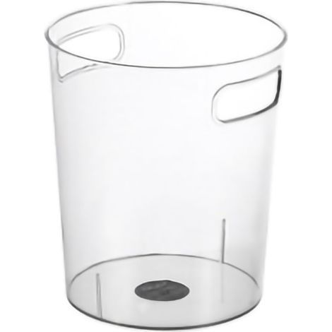 Seau de rangement de bureau pour cuisine, salon ou chambre, poubelle résistante à la pression en PET transparent, format moyen.