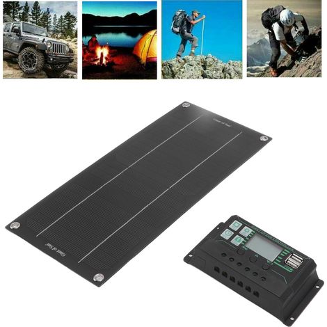 Kit de panneau solaire 600 W, contrôleur de chargeur de batterie 18 V, 100 A pour caravanes, camping-cars et mobil-homes (1/5)