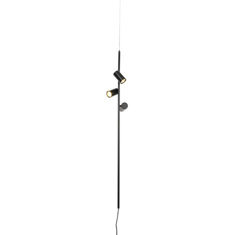 QAZQA Lampada a sospensione jeana luxe - Moderno - Acciaio - Nero - Oblungo Max. 3 x Watt
