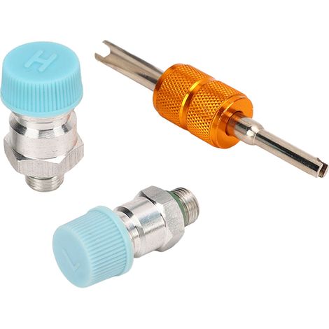 Jeu de 3 capuchons de valve climatisation pour compresseur AC 508, kit d'étanchéité siège, pièces auto système clim, embouts de rechange. (1/5)