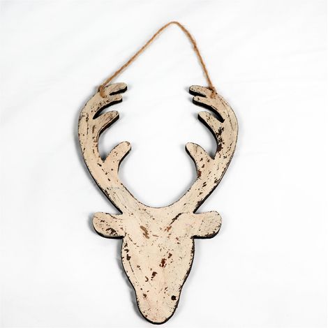 Cream deer head hanging decorations (1/5)