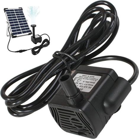 Mini pompe solaire 5,5 V-12 V 3 W 300 L H - Convient pour pompe à eau CC silencieuse et étanche dans les aquariums et les jardins (5,5 V 12 V) (1/5)