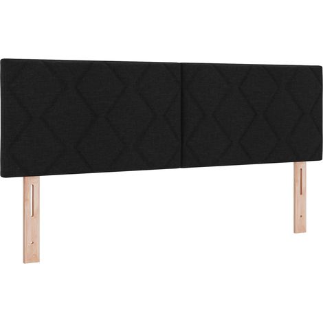 Tête de lit LED Noir 160 cm tissu (1/5)