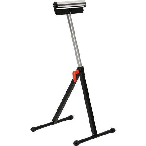 Servante d'atelier à rouleau pliable, support avec rouleau hauteur réglable 68 à 110 cm, charge max. 90 kg, noir (1/5)