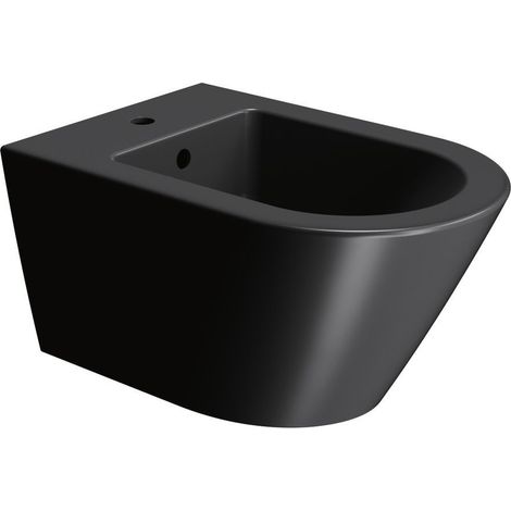 Bidet suspendu KUBE X 36x55cm, noir mat (1/2)
