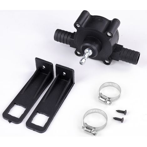 BRAVIX Portable Mini Perceuse Électrique Alimenté Pompe À Eau Moteurs Diesel Huile Liquide Eau Main Pompes De Transfert Auto-Amorçantes Vitesse De Pompage Rapide (1/4)