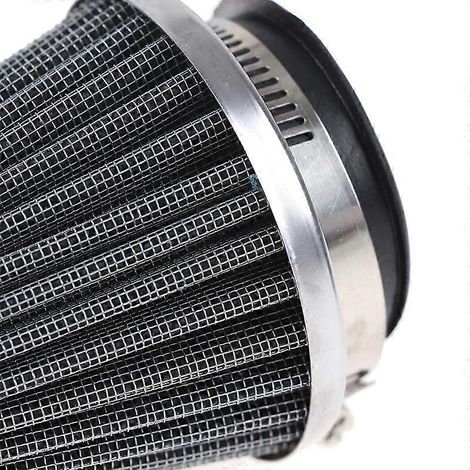 Filtre à air pour moto, filtre à air pour moto sportive, filtre à air universel double couche en acier, compatible avec la plupart des motos, scooters et autres véhicules. (1/5)