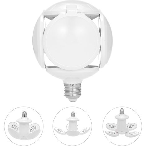 Éclairage LED flexible pour garage, éclairage LED 40 W pour sous-sol, ampoules LED E26/E27, plafonnier lumière du jour, 4 panneaux orientables pour atelier, salon, plan de travail, rangement (1/5)