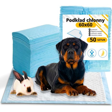 Tapis hygiéniques pour chiens 60x60 ultra-absorbants PetJet pour l'apprentissage de la propreté (1/5)