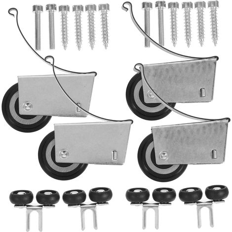 SHINEOFI 1 Jeu de roulettes pour porte coulissante placard, roues un (1/5)