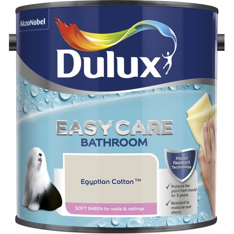 Dulux Easycare Bathroom Soft Sheen Emulsion Paint - 2.5L - Egyptian Cotton