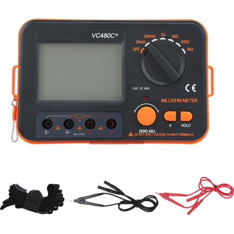 Digitales Milliohmmeter VC480C: 6-Bereichs-Niederohmmeter, 4-Leiter-Messung (1/5)