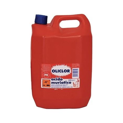 ACIDO CLORIDRICO MURIATICO 15% OLICLOR - LT 5 - 4 pezzi (1/4)