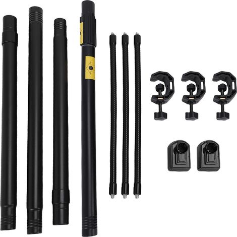 Crochet Suspendu Adjustable Garland Hanger - Modèle Extensible 31.5 à 67 Pouces pour Porte et Décorations de Fête - Support 20 lbs, Noir Mat (1/5)