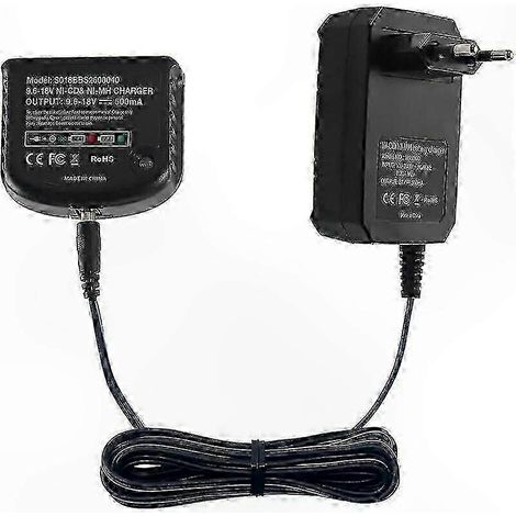 Chargeur de remplacement pour batteries d'outils sans fil 9.6V-18V, compatible avec HPB18, HPB14, HPB12, HPB96, A1718, FSB18, adapté à divers modèles de perceuses et visseuses. (1/5)