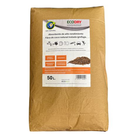 EcoDry absorbente industrial fibra de coco 50L