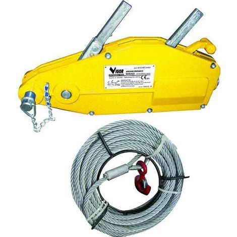 Vigor Argani-Paranchi Manuali Con Fune Mt.20 Kg. 3200