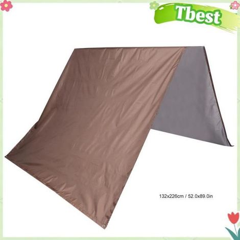 Tbest toit d'aire de jeux Auvent de balanoire d'extérieur, auvent de toit de terrain de jeu, couverture jardin moteur Verte Café (1/5)