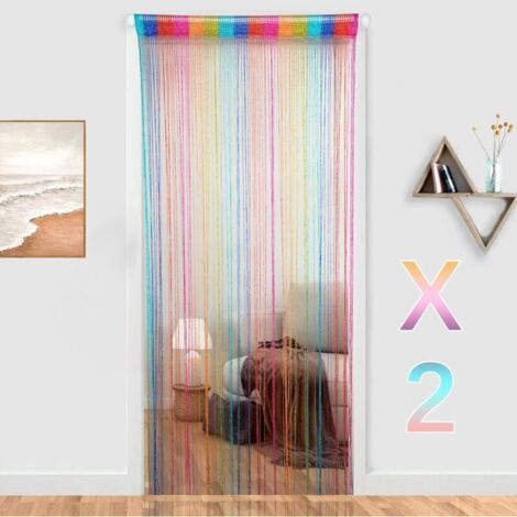 Set of 2 Sequin Curtains 100x200 cm Decorative Fringes for Window, Door, Wedding, Party and Hotel Decoration (1/5)