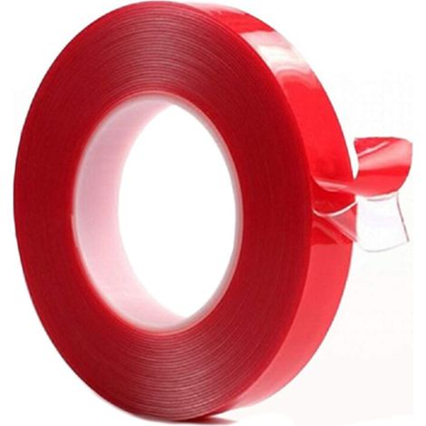 Ruban Double Face Extra Fort 10mm x 10m Transparent Adhésif Double Face par Puissantr Fixation D'Objets Sans Percer pour LED, Bois, Voiture, Joint, Intérieur,1 tomes (1/4)