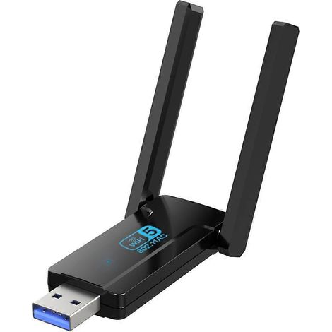 Adaptateur Wi-Fi USB pour PC de bureau, adaptateur réseau 1300 Mbps 2,4 GHz/5 GHz (1/5)