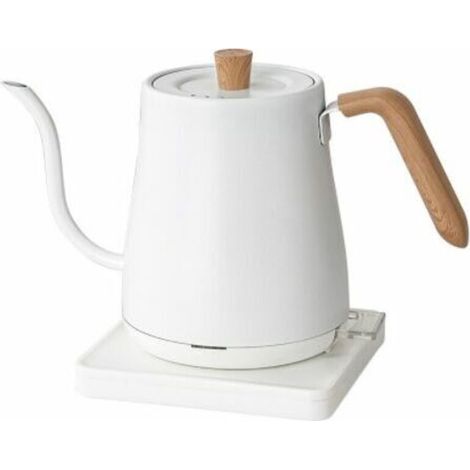 Electric Kettle, Coffee and Tea Kettle 800ml 1200W, Stainless Steel, White Wood Grain (1/5)