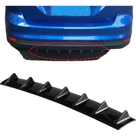 Alerón trasero para coche, plástico ABS, 86 cm de largo, ajuste universal, negro brillante, montaje trasero (1/5)