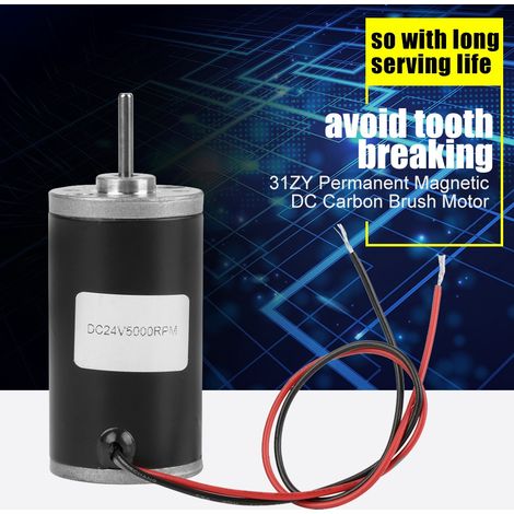 Moteur à courant continu à aimant permanent 31ZY avec balais de carbone CW/CCW (24 V 5000 tr/min) (1/5)