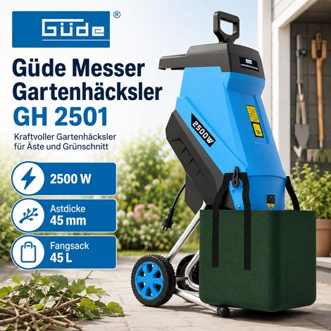 Güde Messer Gartenhäcksler GH 2501 Astdicke 45 mm 2500 W Fangsack 45 L (1/5)