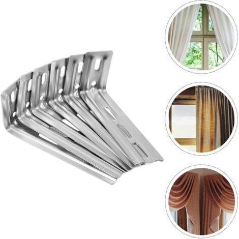 6pcs 11.5cm rail de rideau vertical heptacode support de fixation de rideau Code de montage latéral accessoires de rideau (1/5)