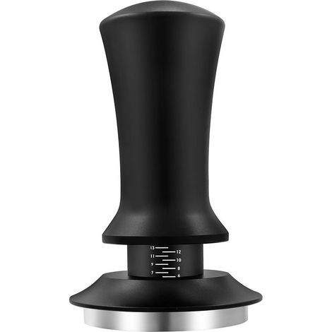Tasseur à expresso de 51 mm compatible avec les machines à café expresso Delonghi. Tasseur à expresso haut de gamme pour barista, doté d'une base plate en acier inoxydable à double ressort calibré (1/5)