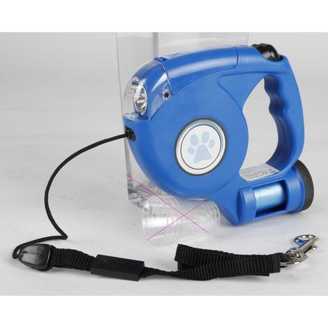 Hundeleine mit 4 LEDs+20 Kotbeutel L:4,6m Haustierbedarf Hunde Leine Zubehör TOP (1/5)