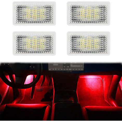 (Lot de 2 rouges) Éclairage intérieur LED ultra-lumineux pour Tesla Model 3 Y S X (2017-2023) - Accessoires d'éclairage pour coffre et éclairage de véhicule (1/5)