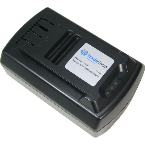 Trade-Shop Premium Li-Ion Akku 36V 3000mAh 108Wh ersetzt Güde 95526 95543 für Akku-Rasenmäher 370/36 95540 95650 Akku-Rasenmäher 430/36 95545 95655 (1/3)