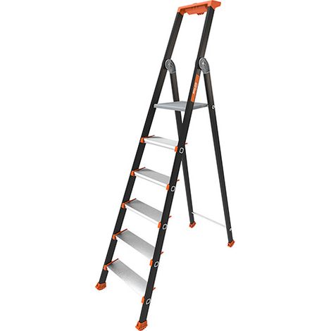 Profi Stehleiter 6 Stufen - Maximale Arbeitshöhe 3.36m - 2375816
