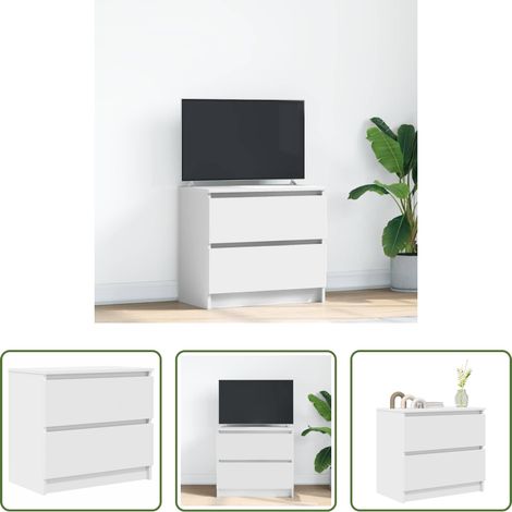 Holzwerkstoff - TV-Schrank Weiß 60x35x54 cm Holzwerkstoff (1/5)