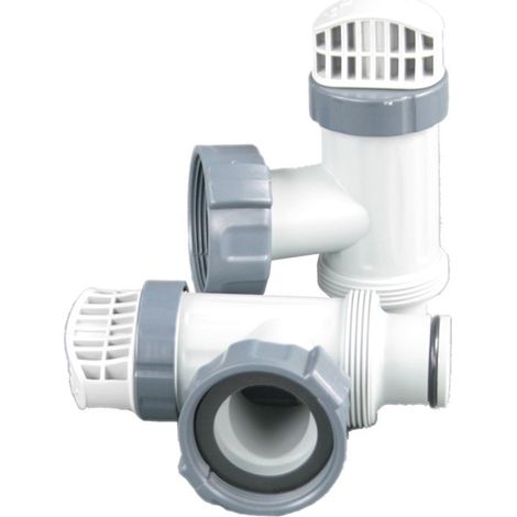 Lot de 2 vannes d'arrêt, compatible tuyaux 38 mm, résistantes aux produits chimiques, pour piscine hors sol