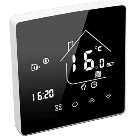 Thermostat intelligent à écran tactile LCD, régulateur de température programmable pour chaudière 95-240 V, installation encastrée