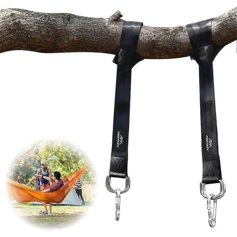 Filiyano-Ensemble de 2 hamacs ultra-résistants avec sangles de suspension de 150 cm, anneau en D, deux mousquetons, charge maximale 500 kg, sangles (1/5)