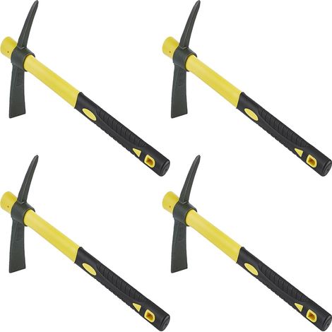 4 Pièces 15 pouces Pioche Houe en Acier au Manganèse Mini Pioche avec Manche en Petit Outil de Jardinage pour Creuser Camping Extérieur Jardinage Creuser Sol Détacher Désherbage Plantation (1/5)