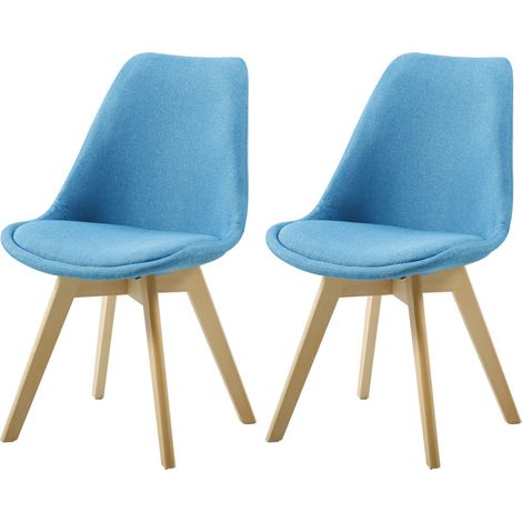 Set aus zwei skandinavischen BIMS Stühlen blau