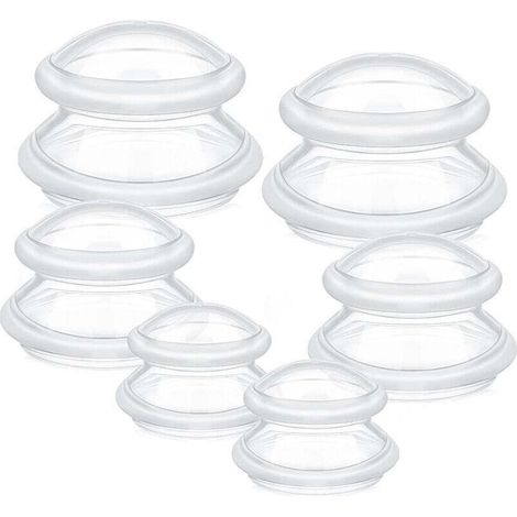 Ventouses en silicone – Lot de 6 ventouses souples et réutilisables pour massage, drainage lymphatique et amélioration de la circulation (1/4)