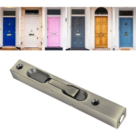 Verrou coulissant aluminium sécurisé avec tube caché - Cylindre 6x0.8x0.7cm Cyan pour porte