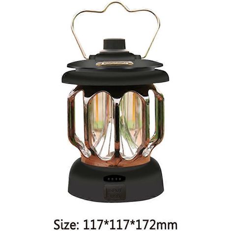 Lanterne de jardin portable rétro 5000 mAh, lampe à huile d'extérieur, 3 modes d'éclairage, lampe de camping pour tente, randonnée, escalade, lanterne de jardin